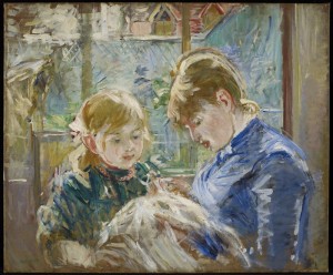 Berthe Morisot, The Artist's Daughter, Julie, and Her Nanny, 1884